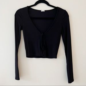 Aritzia Wilfred Free Crop Long Sleeve Top